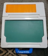 Fisher Price School Days Rolltop Play Desk Chalkboard 1990 blackbin2