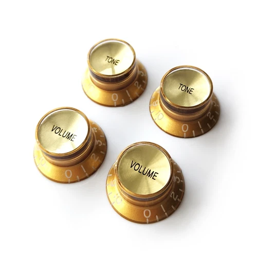 Top Hat Bell Reflector Knobs – Volume Tone  for Gibson & Epiphone - Gold