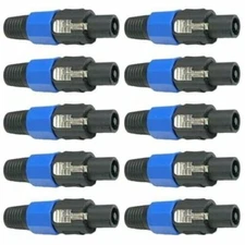 10x 4 Pole SpeakON Male Connector Head Line Plug Audio Speaker Cable Amp Adapter