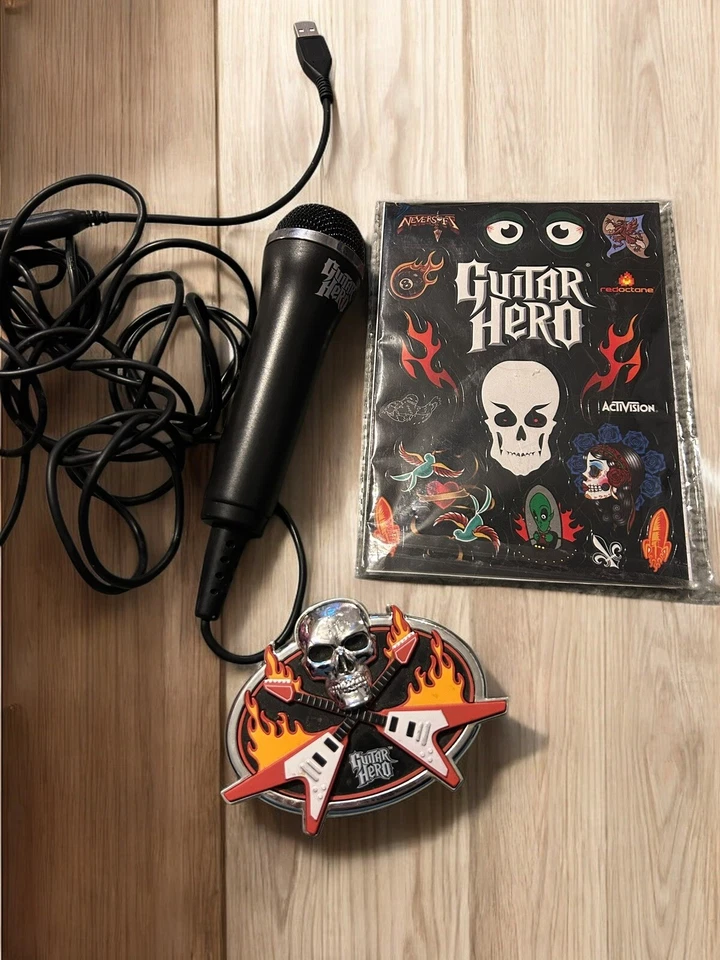 Pegatinas Guitar Hero para guitarra, micrófono y hebilla de cinturón Foto 2 de 4