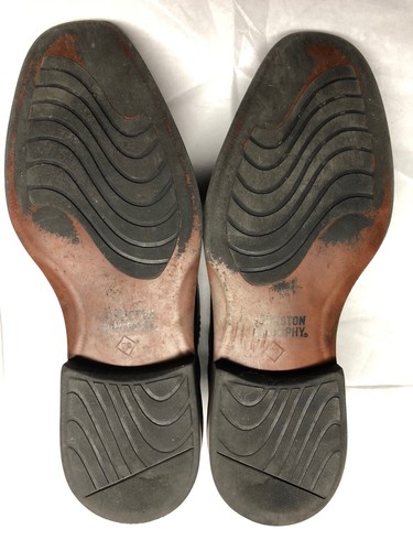 VTG Y2K JOHNSTON & MURPHY Men's Dark Brown Leather Loafer Dress Shoes~9.5M - Picture 9 of 11