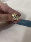 Costume Jewelry Gold Tone Slide Scarf Tie Vintage Gold Plate RARE Nautical 1”