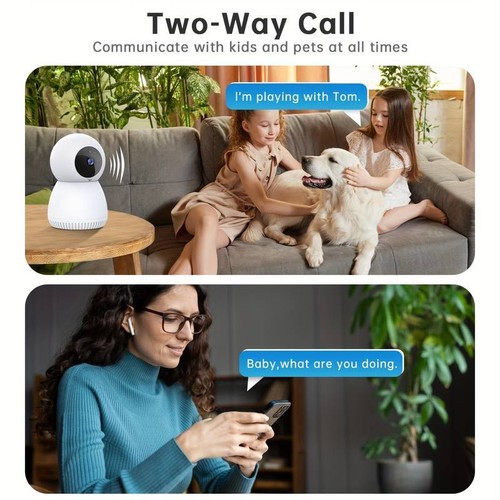 Wesecuu 3MP Home Security Camera Wireless WIFI Pets Baby Monitor PTZ 2PCS - Picture 6 of 8