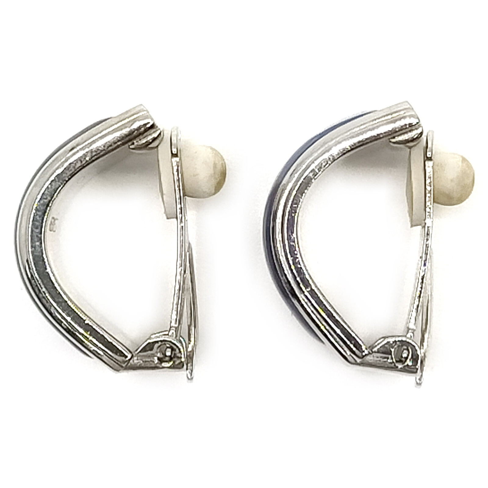 Hermes Earring Silver Blue 1262560 eBay