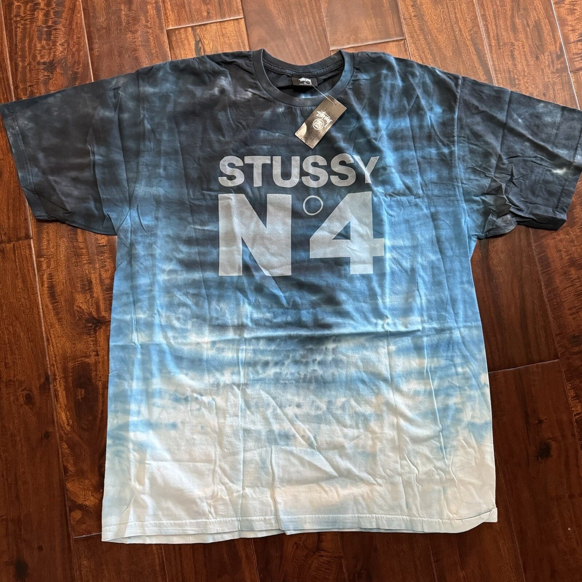 old stussy Tシャツ XL Vintage Stussy No.4 Tie Dye Tee Shirt Size XL Blue NEW | eBay