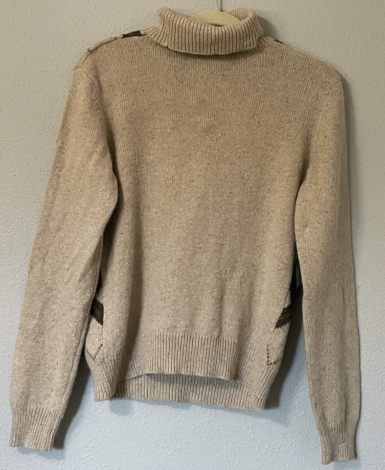 Suéter Evan Picone Vintage Años 90 Mujer Medio Beige Argyle Mezcla Angora Tejido Top Foto 3 de 4