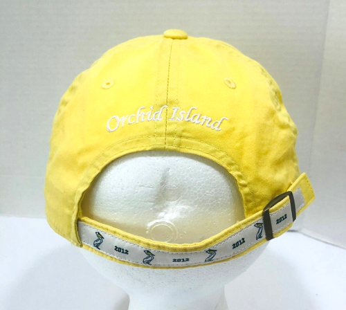 Orchid Island Yellow Golf Hat Cap Women's OS Embroidered White Pelican Cup 2012 - Picture 5 of 11