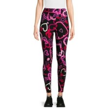 No Boundaries Juniors' size M 7-9 Hearts and Love Sueded Ankle Leggings NWT