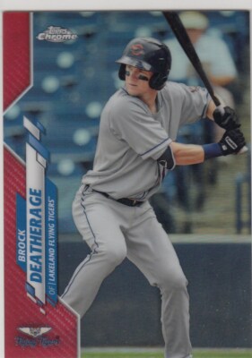 2020 Topps CHROME Pro Debut BROCK DEATHERAGE Red Refractor #15