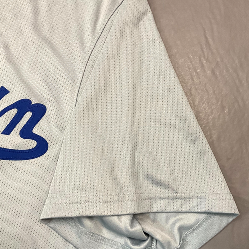 New Nike Brooklyn Dodgers Gray Script Blank MLB Button Up Jersey Sz M $155 - Picture 10 of 13