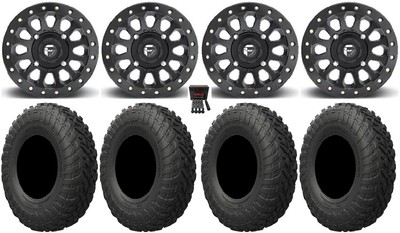 Fuel Vector Beadlock 15'' Wheels Black 30'' Gripper M/T Tires Can-Am Defender