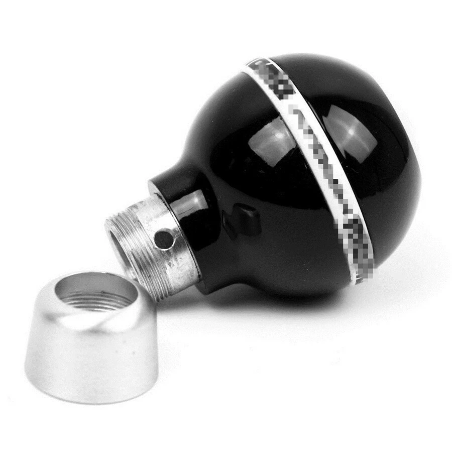 Black No.8 Ball Style Universal Manual Car Gear Stick Shift Knob Shifter Lever - Image 2 of 4
