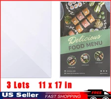 3 Lots 11 x 17 INCH Rigid Plastic Extra Large Size Protector Sleeve For Poster
