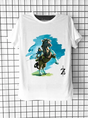 Tee-shirt Zelda Link Cavalier Jeu vidéo Play manga animé japonais Mixte enfant - Photo 1/3