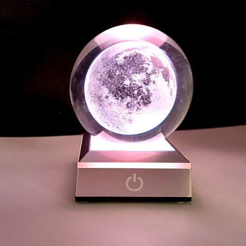 3D Laser Engraved Planet Crystal Ball Solar System Glass Globe For Home GORGEOUS - Picture 25 of 27