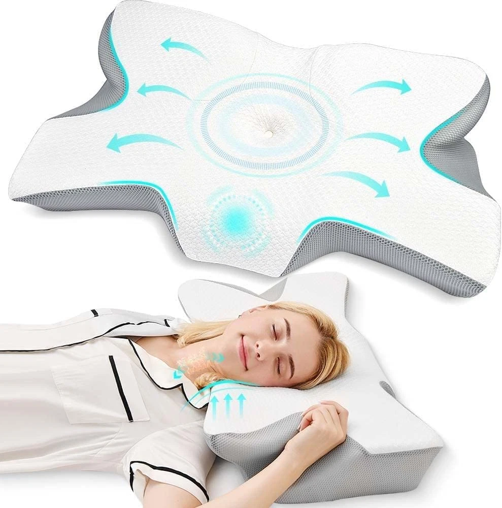 Cervical Pillow for Neck Pain Relief Cradle Design Odorless