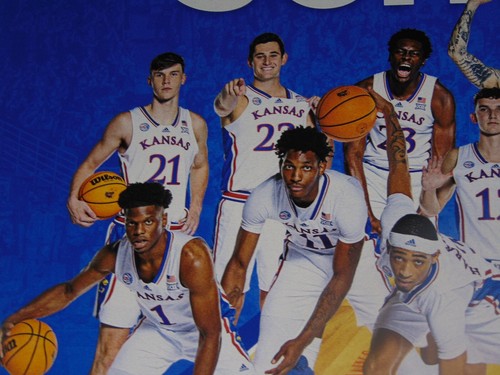 2023 KANSAS JAYHAWKS BASKETBALL TEAM POSTER KU JALEN WILSON & KEVIN McCULLAR - Picture 14 of 18