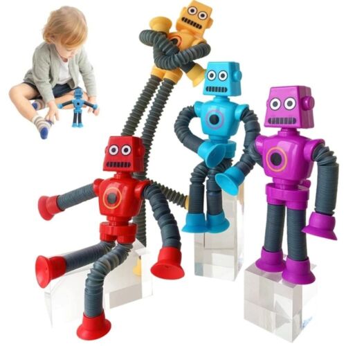 Telescopic Suction Cup Montessori Sensory Toy Robot Pop Tubes Toy Fidget Toys