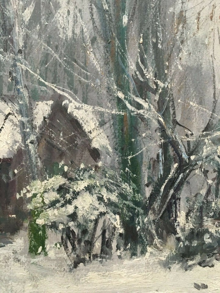 Jean-René Nys (1907-1972) Paesaggio Post-Impressionismo Neve Francia ...