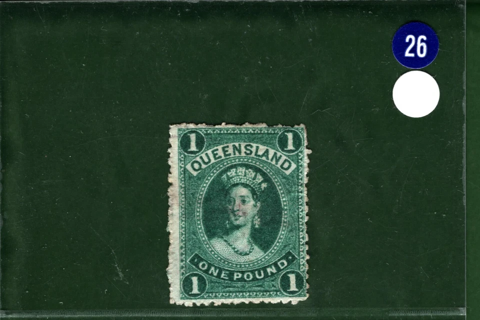 Australia States QUEENSLAND QV Chalon SG.156 £1 (1883) Unused Cat £550- BLUE26 - Image 2 of 4