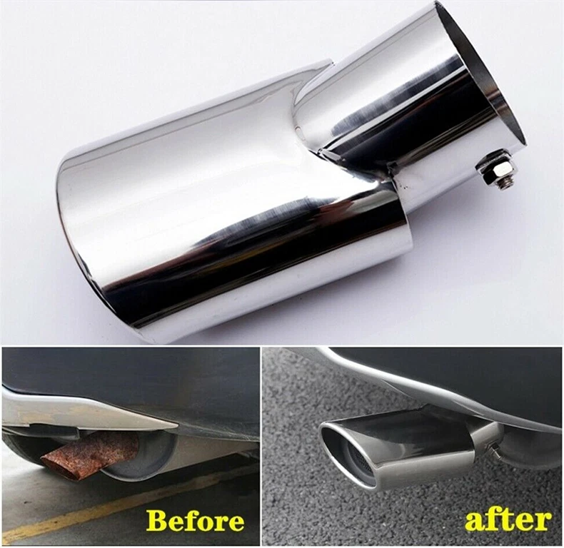 For Hyundai ix35 Tucson 2010-2015 silver Rear Tail Exhaust Muffler Tip Pipe End Foto 3 de 4