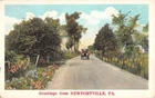 Newportville Pennsylvania Road Way Scenic View Greeting Antique Postcard K72176