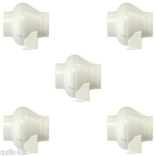 5 x Manrose CFD200TN In Line Centrifugal Extractor Fans with timer - 4" CFD200T