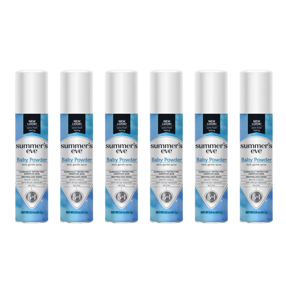 Summer'S Eve Freshening Spray | Baby Powder | 2 Oz Size | Pack of 6 | Ph Balance