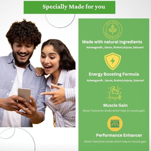 100% Pure Ayurvedic Capsules For Increase Sperm Count & Quality (60 Capsules) FS - Picture 5 of 7