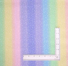 Pastel Rainbow Stars Fabric By The Yard Nursery Baby Cotton by Fabric Traditions