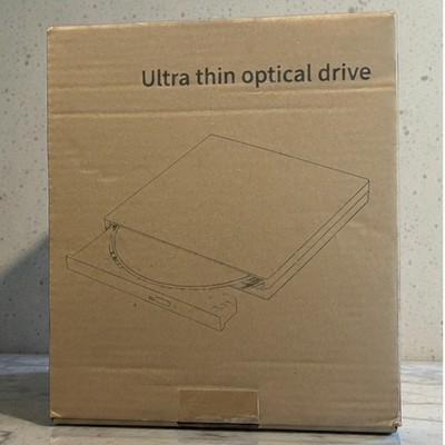 External USB CD DVD Drive Ultra Slim Portable Optical Drive Plug Play New In Box