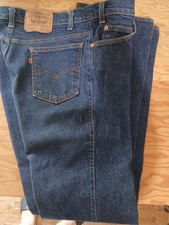 Men's Vintage Levi's 517 Orange Tab Bootcut Jeans 34W 34L Dark Wash