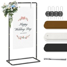 Blcak Wedding Sign Holder Adjustable Welcome to Our Wedding Sign Stand 68  x31...