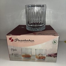 Pasabahce Elysia 4er Set Whiskygläser 355ml Tumbler Glas neu