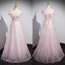 Elegant Pink Wedding Dresses Sweet Bridal Gowns Off The Shoulder A-line