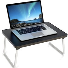 Foldable Lap Desks Laptop Tray for Bed or Couch,Portable Breakfast Black