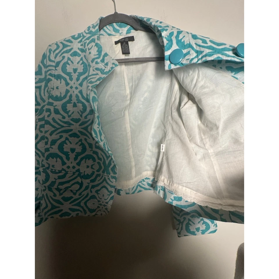 Style & Co Women’s Light Blue Blazer size 12P - Image 4 of 4