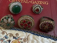 Large Dress Rings Job Lot Turkish Stone Set Rings Chunky Rings