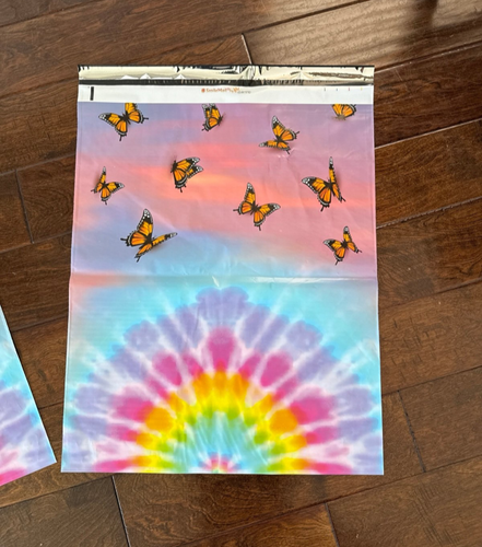 10 ODER 20er Pack - 19x24" XXL schöne Regenbogen Schmetterling Designer Poly Versandtaschen - Bild 2 von 4