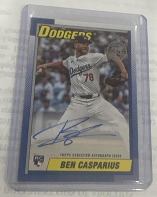 2025 Topps Ben Casparius #90B2-BCA 1990 Baseball Auto Series 2 RC Dodgers