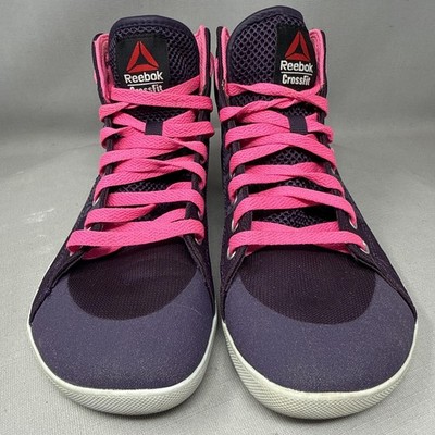 Reebok CrossFit Shoes Womens Size 7.5 Purple Pink High Top