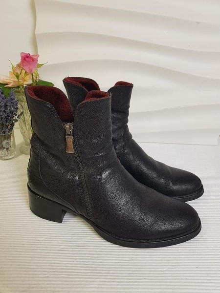 Women Corvari Boots Black Leather 40