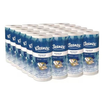 24 Pack Kleenex Premier Kitchen Towel Roll White 70 Sheet/Roll Strong, Absorbent