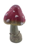 Figur Fliegenpilz Groß Polyresin 35 X 20 X 20 Cm Rot Dekofigur