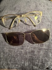 Takumi Eyewear TK1152 58/17 145 20 Silver W/ Magnetic Polarized Clip-on Mens Use