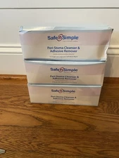 225 (3 Boxes Of 75) Safe n Simple Peri-Stoma Cleanser & Adhesive Remover Wipes