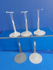 GROUP OF 5 METAL DOLL DOLL STANDS- FIT 8-14" DOLLS