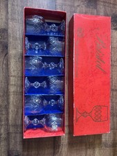 Vintage Bristol fine cut Bohemia crystal - Czech Republic 6 190ml wine glasses