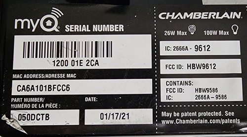 Chamberlain 050DCTB Garage Door Circuit Logic Board Yellow Learn Button - Picture 2 of 4