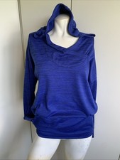 Women  s size Small Athleta blue long sleeve pullover hoodie sweatshirt